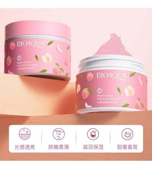 Bioaqua Peach Extract Exfoliating Face Gel Cream Fruit Acid Gentle Peeling Gel Smooth Skin Refreshing Care - 100g