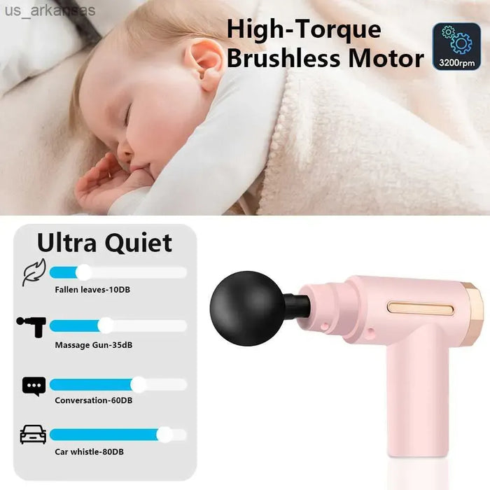 4-in-1 Massage Gun | Deep Tissue Percussion Massager with 4 Attachments | Handheld Electric Body Therapy for Pain Relief, Relaxation & Muscle Recovery