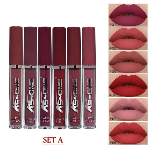 KS One 6 PCS Lipgloss Set Premium Quality Gloss Collection Smooth Application Long Lasting Shine For Everyday Makeup - Set A
