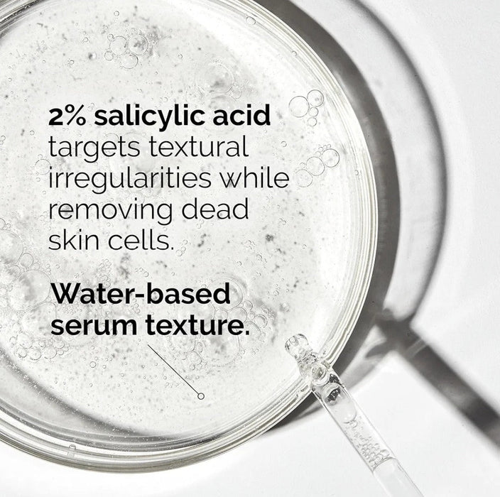 The Ordinary Salicylic Acid 2% Solution, a water-based serum designed for blemish-prone and oily skin.