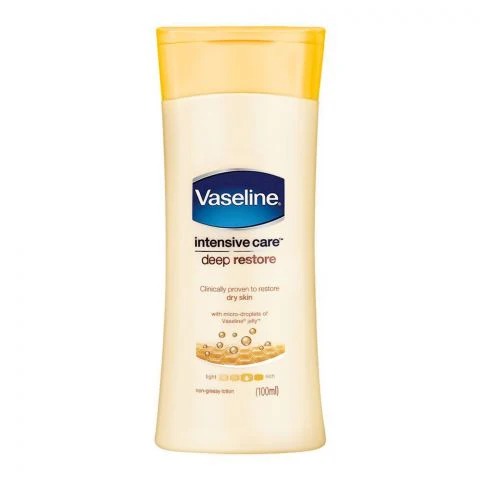 Original Vaseline Deep Restore Jelly Lotion for long-lasting hydration and deeply nourished skin - 100ML
