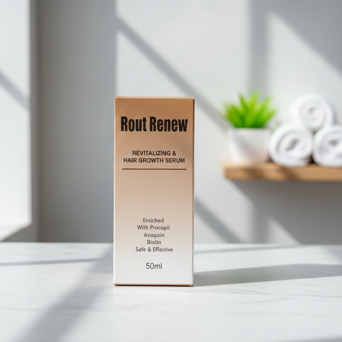 Rout Renew Revitalizing And Hair Growth Serum Nourishes - 50mlScalp Strengthens Roots Promotes Growth Smooth Texture Provides Healthy And Shiny Hair -