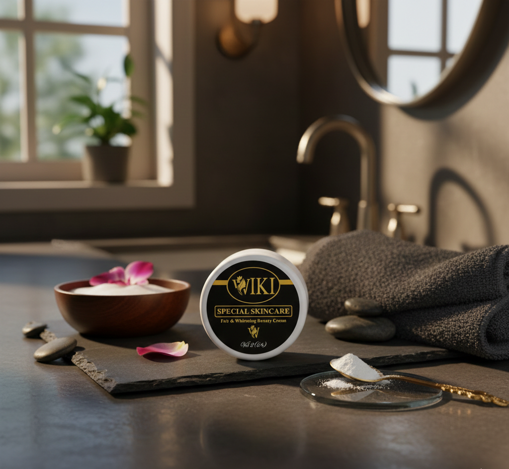 WIKI Night Cream – Black & Blue Edition | Deep Repair, Whitening, Anti-Aging & Moisturizing Night Treatment for Bright, Smooth, Glowing Skin black colour